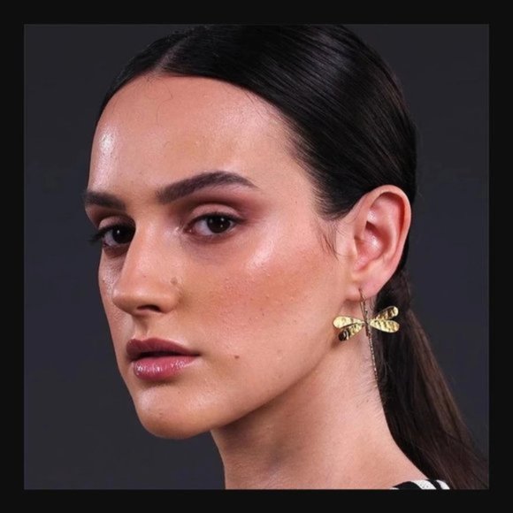 Dragonfly Drop Earrings - Picture 7 of 10